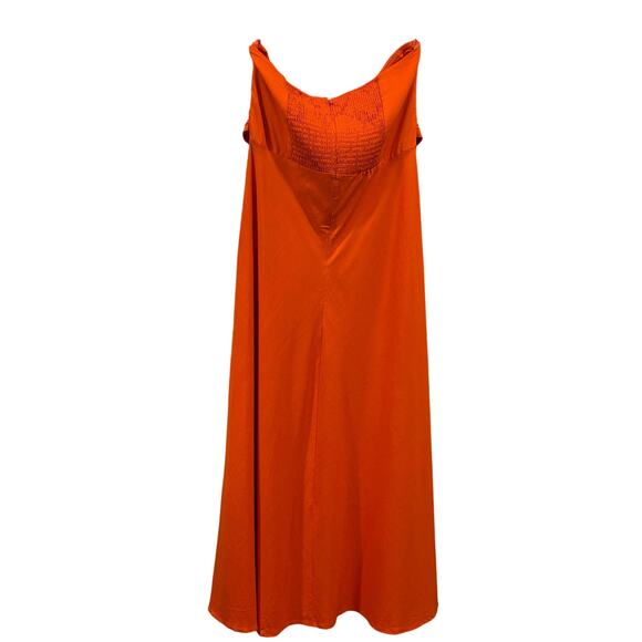 NWT FORTUNE ONE Orange Glowing & Going Maxi Dress, size XL - Picture 5 of 11
